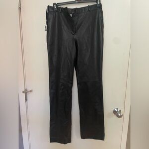 Black vintage 90s Jones of New York 100% leather pants